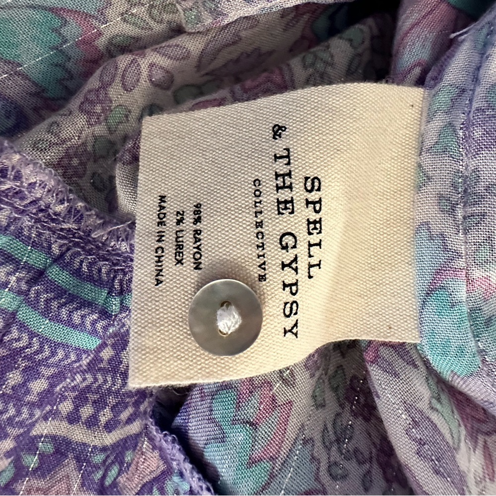 Spell Purple and Blue Floral Midi Dress - Picture 9 of 11